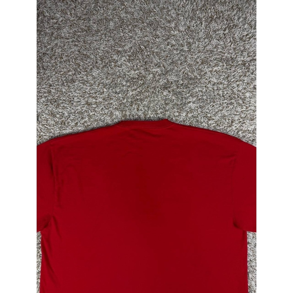 Vintage Marithe Francois Girbaud XXL Red Distressed Logo Tee Y2K Hip Hop Skate - Picture 8 of 9
